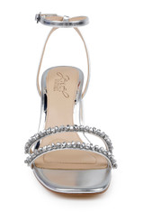 Silver Metallic | Nella Block Heel Sandals Front