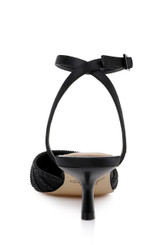 Black | Fable Pointed Toe Kitten Heels Back