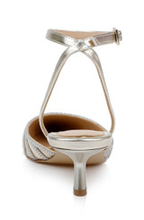 Gold Metallic | Fable Pointed Toe Kitten Heels Back