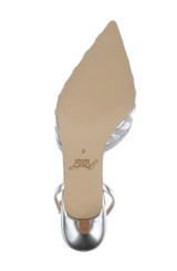 Silver Metallic | Fable Pointed Toe Kitten Heels Sole