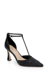Black | Faithlyn d'Orsay T-Strap Pumps Front Side