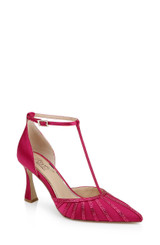 Passion Pink | Faithlyn d'Orsay T-Strap Pumps Front Side
