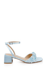 Sky Blue | Fallon Block Heel Sandals Side