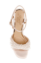 Champagne | Fanny Pearl Stiletto Heel Sandals Top