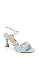 Sky Blue | Fanny Pearl Stiletto Heel Sandals Front Side