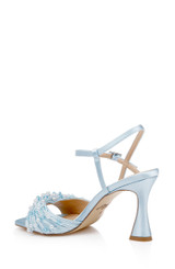 Sky Blue | Fanny Pearl Stiletto Heel Sandals Back Side