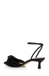 Black | Favor Pointed Toe Kitten Heels Back Side