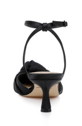 Black | Favor Pointed Toe Kitten Heels Back