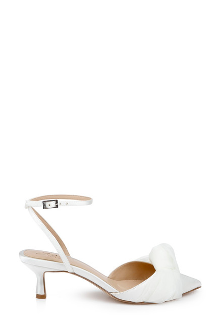 Ivory | Favor Pointed Toe Kitten Heels Side