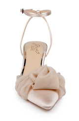 Nude | Favor Pointed Toe Kitten Heels Front