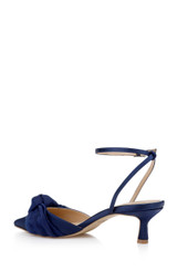 Navy | Favor Pointed Toe Kitten Heels Back Side