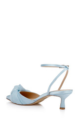 Sky Blue | Favor Pointed Toe Kitten Heels Back Side