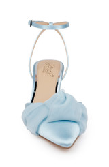 Sky Blue | Favor Pointed Toe Kitten Heels Front