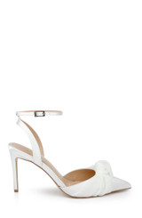 Ivory | Federica Ankle Strap Pumps Side