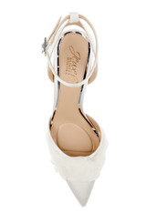 Ivory | Federica Ankle Strap Pumps Top