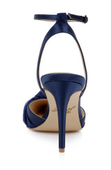 Navy | Federica Ankle Strap Pumps Back