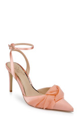 Peach | Federica Ankle Strap Pumps Front Side
