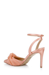 Peach | Federica Ankle Strap Pumps Back Side