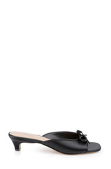 Black | Felisha Kitten Heel Slide Sandals Side