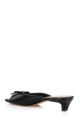 Black | Felisha Kitten Heel Slide Sandals Back Side