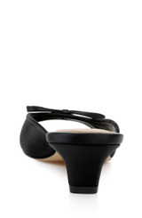 Black | Felisha Kitten Heel Slide Sandals Back