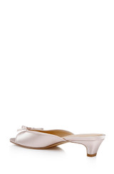 Champagne | Felisha Kitten Heel Slide Sandals Back Side