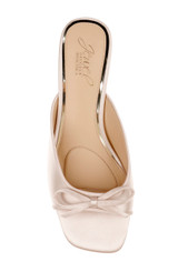 Champagne | Felisha Kitten Heel Slide Sandals Top