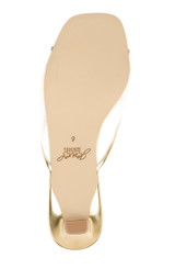 Gold Leather | Felisha Kitten Heel Slide Sandals Sole