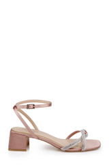 Blush | Fern Low Block Heel Sandals Side