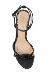 Black | Fiji Mid Stiletto Heel Sandals Top