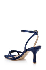Navy | Fiji Mid Stiletto Heel Sandals Back Side