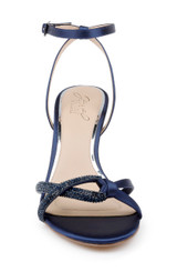 Navy | Fiji Mid Stiletto Heel Sandals Front