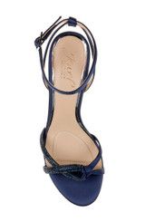 Navy | Fiji Mid Stiletto Heel Sandals Top