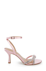 Pale Pink | Fiji Mid Stiletto Heel Sandals Side