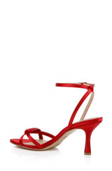 Red | Fiji Mid Stiletto Heel Sandals Back Side