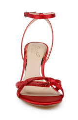 Red | Fiji Mid Stiletto Heel Sandals Front