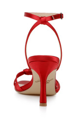 Red | Fiji Mid Stiletto Heel Sandals Back