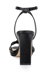 Black | Fila Block Heel Platform Sandals Back