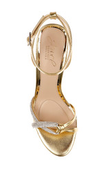 Gold Leather | Fila Block Heel Platform Sandals Top