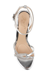 Silver Leather | Fila Block Heel Platform Sandals Top