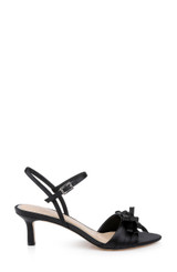 Black | Floribeth Kitten Heel Sandals Side