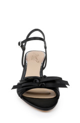 Black | Floribeth Kitten Heel Sandals Front