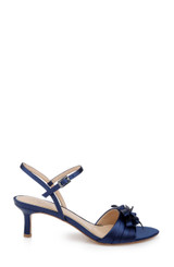 Navy | Floribeth Kitten Heel Sandals Side