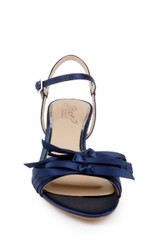 Navy | Floribeth Kitten Heel Sandals Front