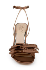 Chocolate | Flory Mid Stiletto Heel Sandals Front