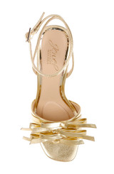 Gold Metallic | Flory Mid Stiletto Heel Sandals Top