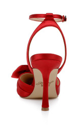 Red | Francine Ankle Strap Pumps Back