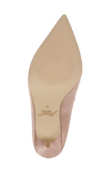 Nude | Eleni Satin Pointed Toe Scallop Pumps Sole
