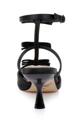 Black | Elisabetta T-Strap Kitten Heel Pumps Back