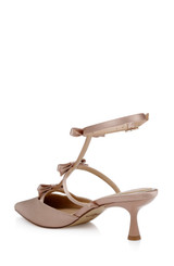 Nude | Elisabetta T-Strap Kitten Heel Pumps Back Side